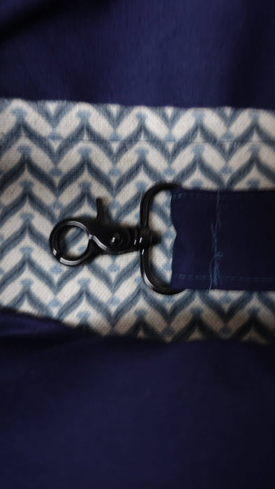 Blue And White Zigzag Tote Bag
