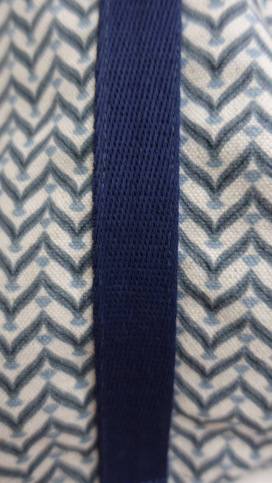 Blue And White Zigzag Tote Bag