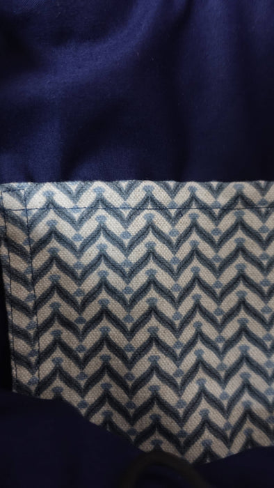 Blue And White Zigzag Tote Bag
