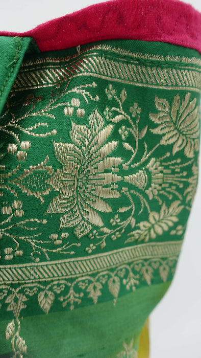 Lehriya Banarsi Brocade Tote Bag