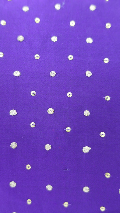 Plum Vintage Silk Embellished Tote Bag