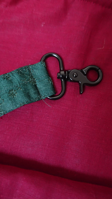 Dark Green And Maroon Vintage Banarsi Brocade Tote Bag