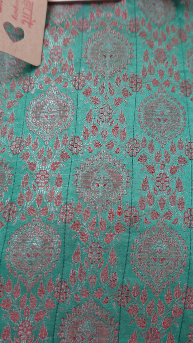 Green Vintage Brocade Tote Bag
