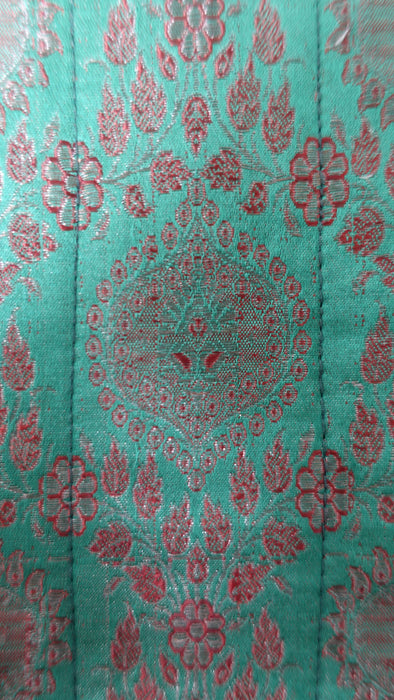 Green Vintage Brocade Tote Bag