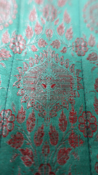 Green Vintage Brocade Tote Bag