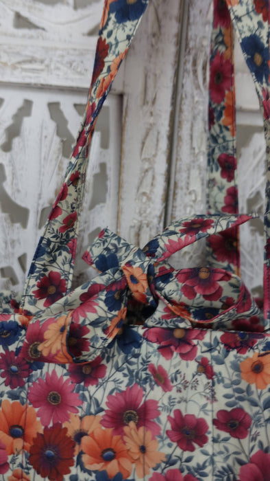 Floral Print Quilted Tote Bag