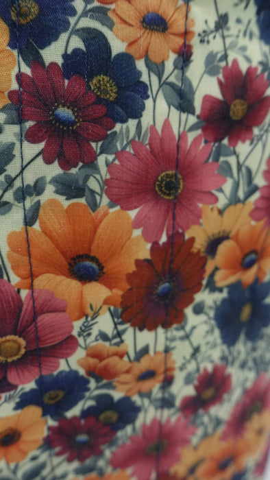 Floral Print Quilted Tote Bag