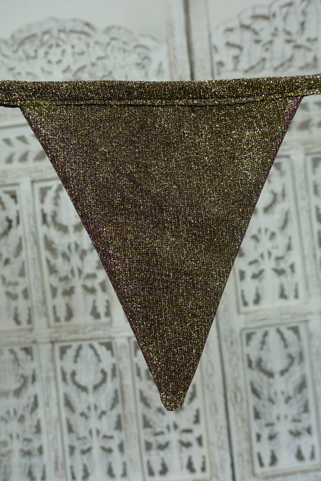 Gold And Purple Toned Glitter Bunting - 5.9 Metres