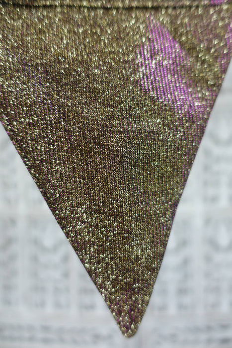 Gold Glitter With Purple Tones Bunting - 3 Metres