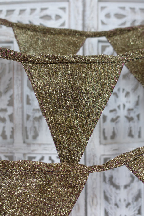 Gold And Purple Toned Glitter Bunting - 4.5 Metres