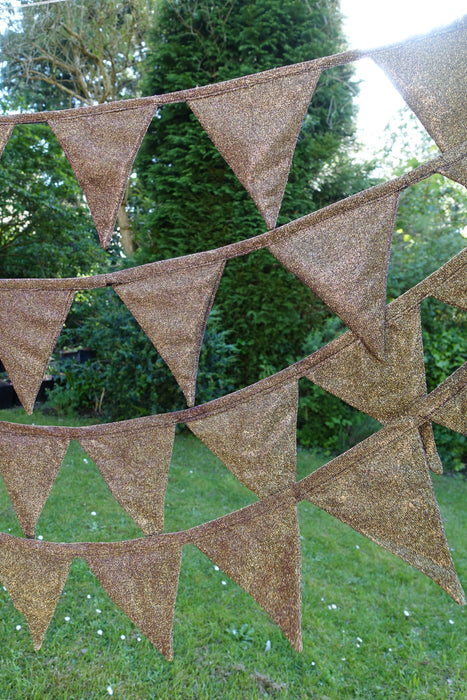 Gold And Purple Toned Glitter Bunting - 4.5 Metres