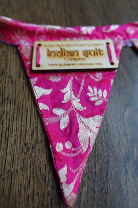 Pink And Gold Banarsi Brocade With Pink Trim - 3.7 Metres