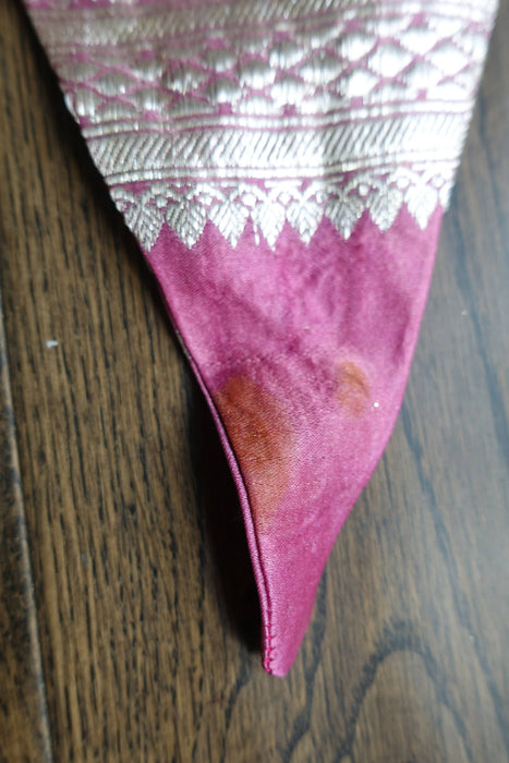 Dusky Pink With Silver Banarsi Brocade Bunting - 8.6 Metres