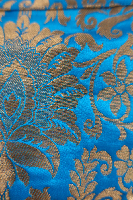 Peacock Blue Brocade Bunting - 8 Metres
