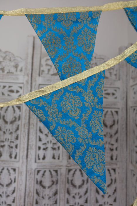Blue And Gold Bunting - 8.5 Metres