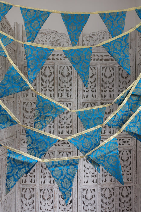Blue And Gold Bunting - 8.5 Metres