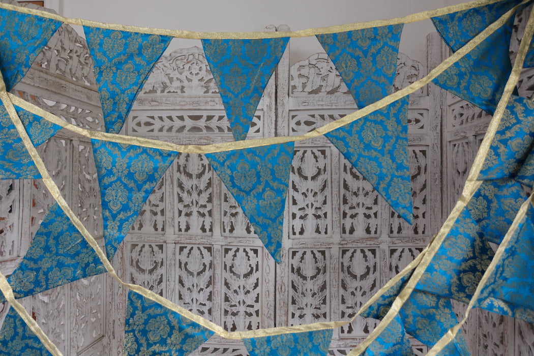 Blue And Gold Bunting - 8.5 Metres