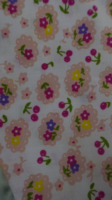 Pink White Cotton Floral Bunting - 8-9 Metres