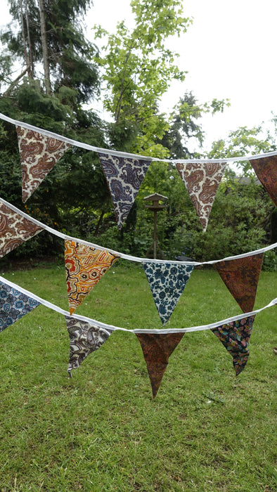 Retro Printed Bunting Paisley Bunting - 12.5 Metres