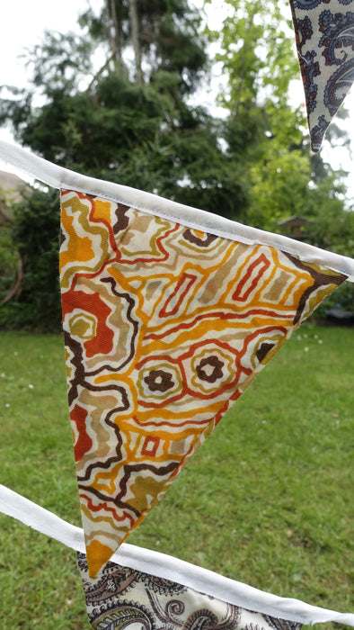 Retro Printed Bunting Paisley Bunting - 12.5 Metres