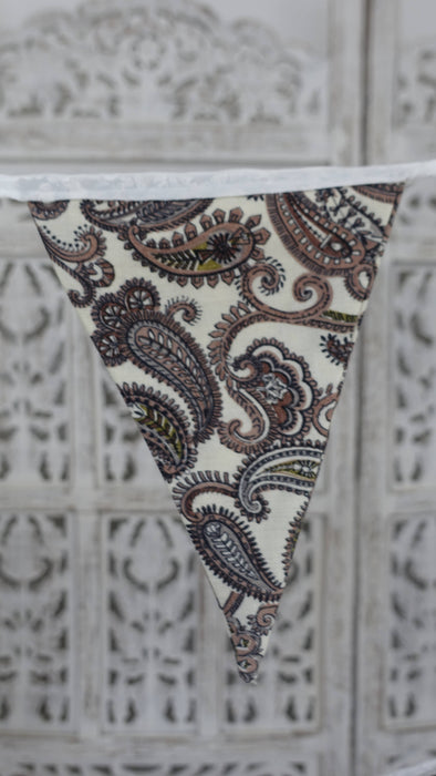 Retro Printed Bunting Paisley Bunting - 12.5 Metres