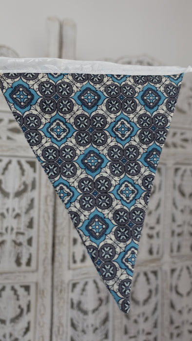 Retro Printed Bunting Paisley Bunting - 12.5 Metres
