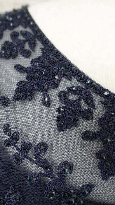 Navy Blue Sparkling Stone Gown - UK 12/ EU 38 - Preloved