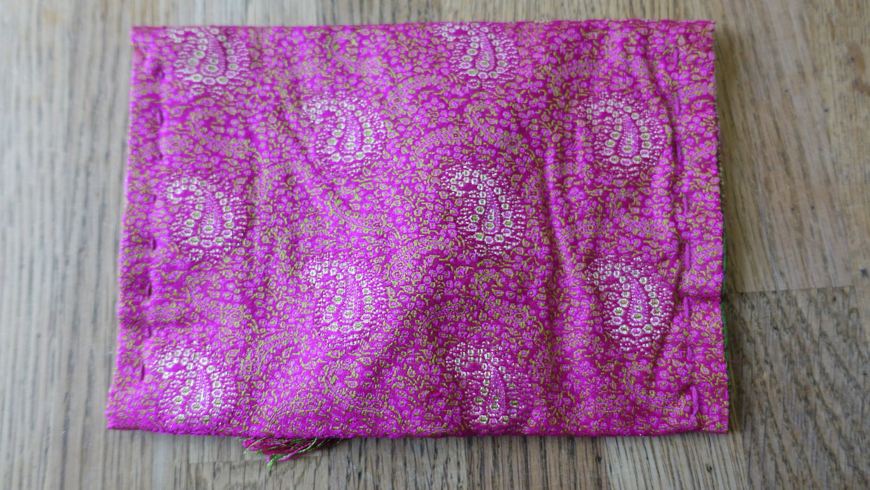 Vintage Pink Brocade Silk Envelope