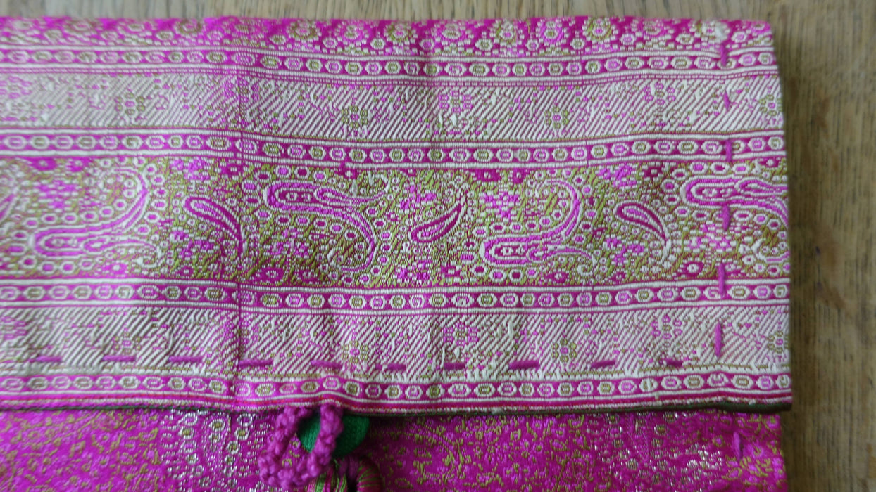 Vintage Pink Brocade Silk Envelope