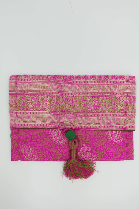 Vintage Pink Brocade Silk Envelope