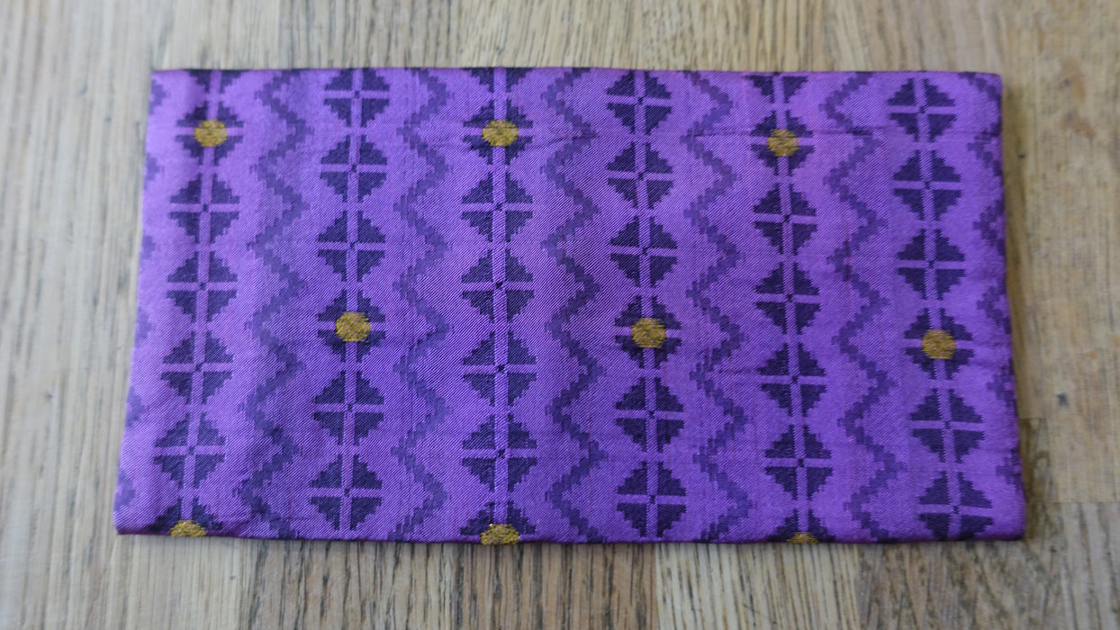 Purple Silk Patterned Envelope