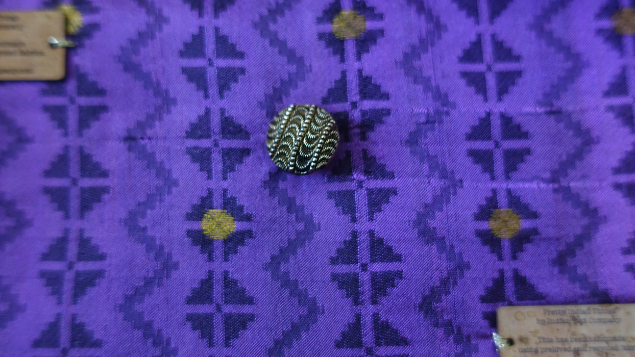 Purple Silk Patterned Envelope