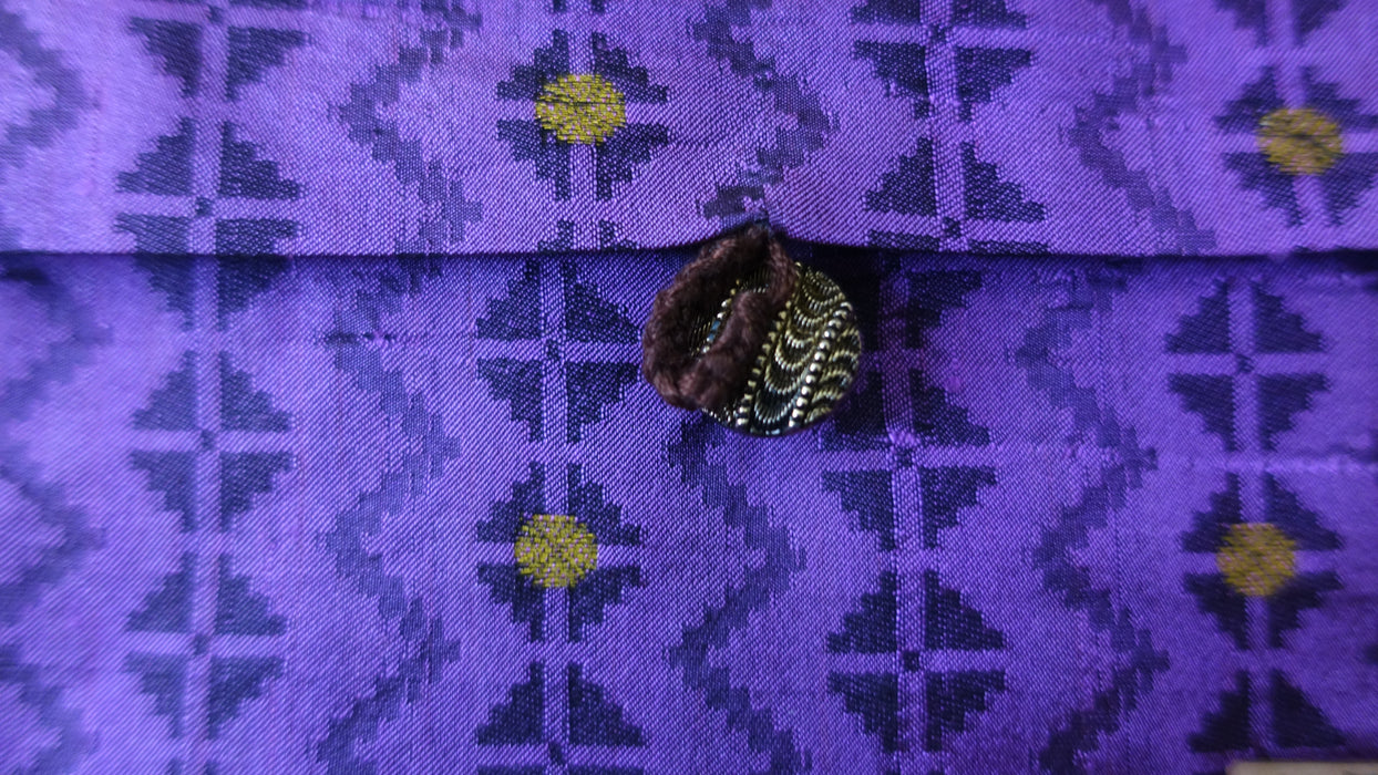 Purple Silk Patterned Envelope