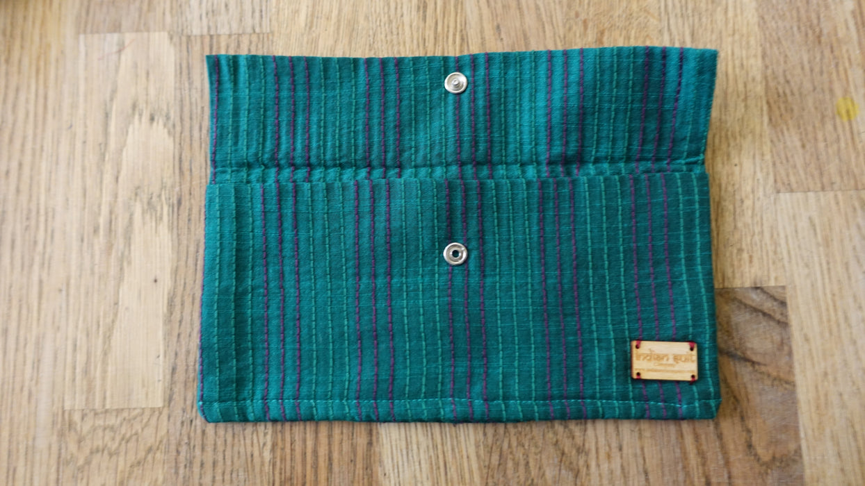 Teal Stitch Detailed Envelope