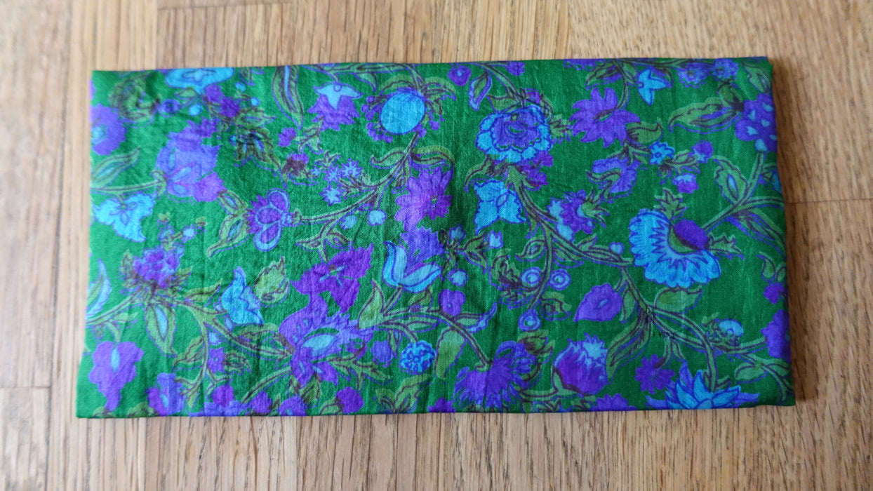Purple And Green Vintage Silk Gift Envelope