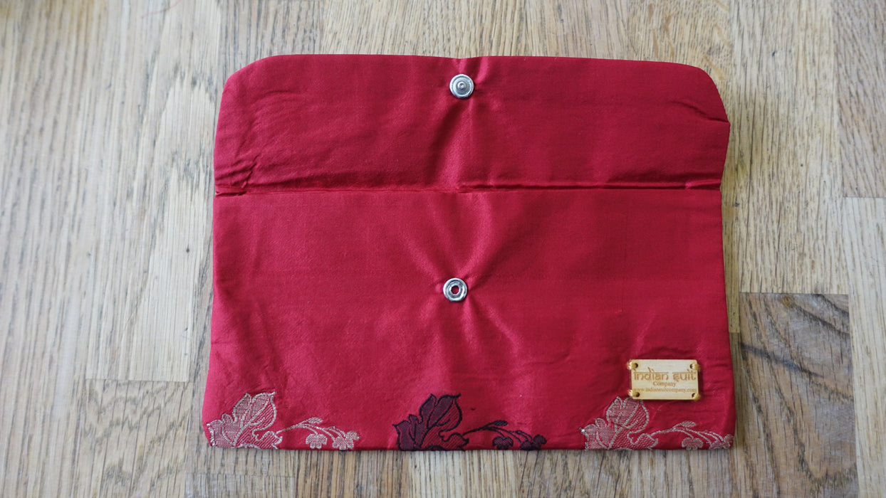 Dark Red Vintage Silk Gift Envelope