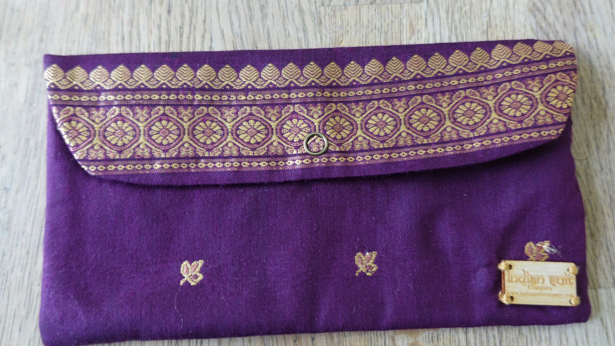Purple Cotton Silk Gift Envelope