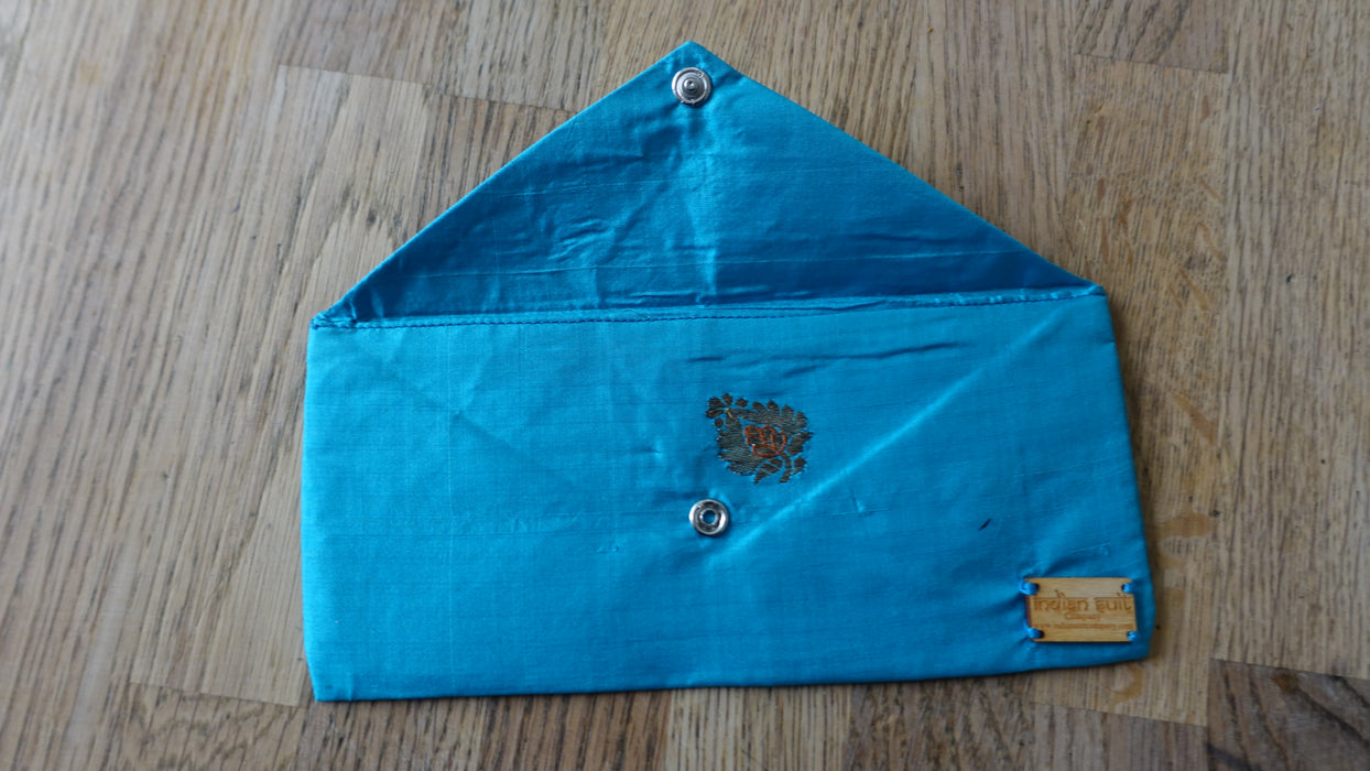 Blue Silk Vintage Gift Envelope