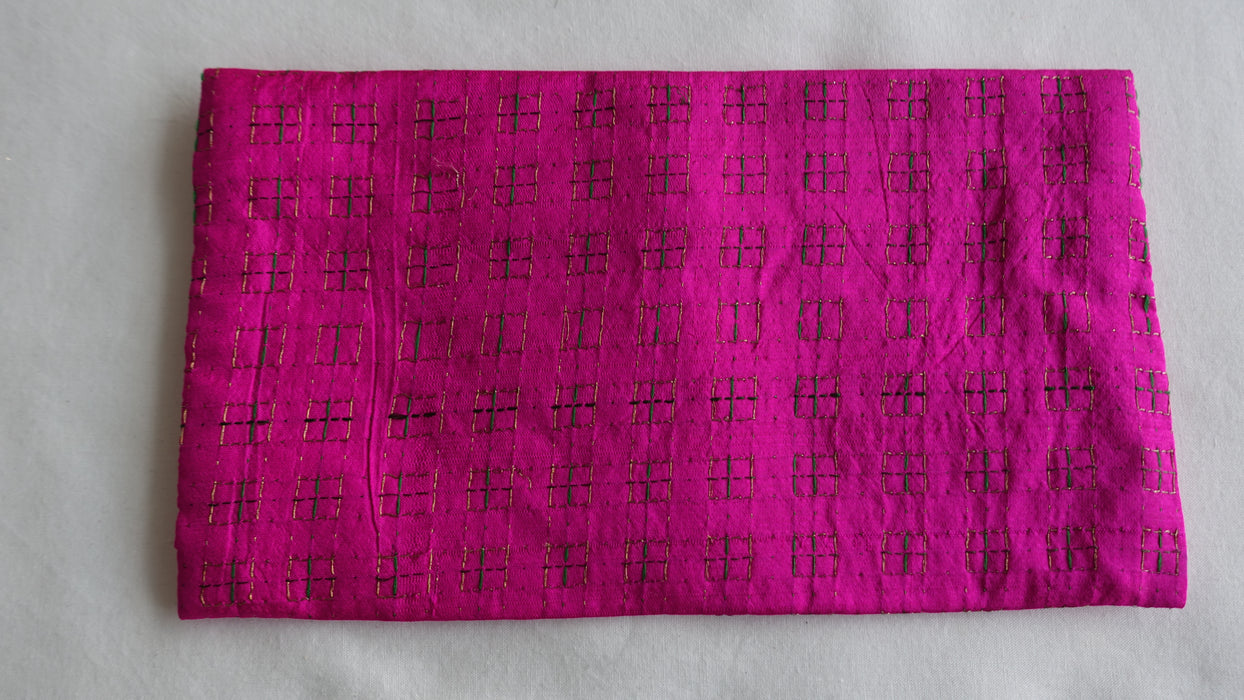 Hot Pink Raw Silk Vintage Gift Envelope