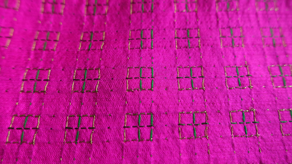Hot Pink Raw Silk Vintage Gift Envelope