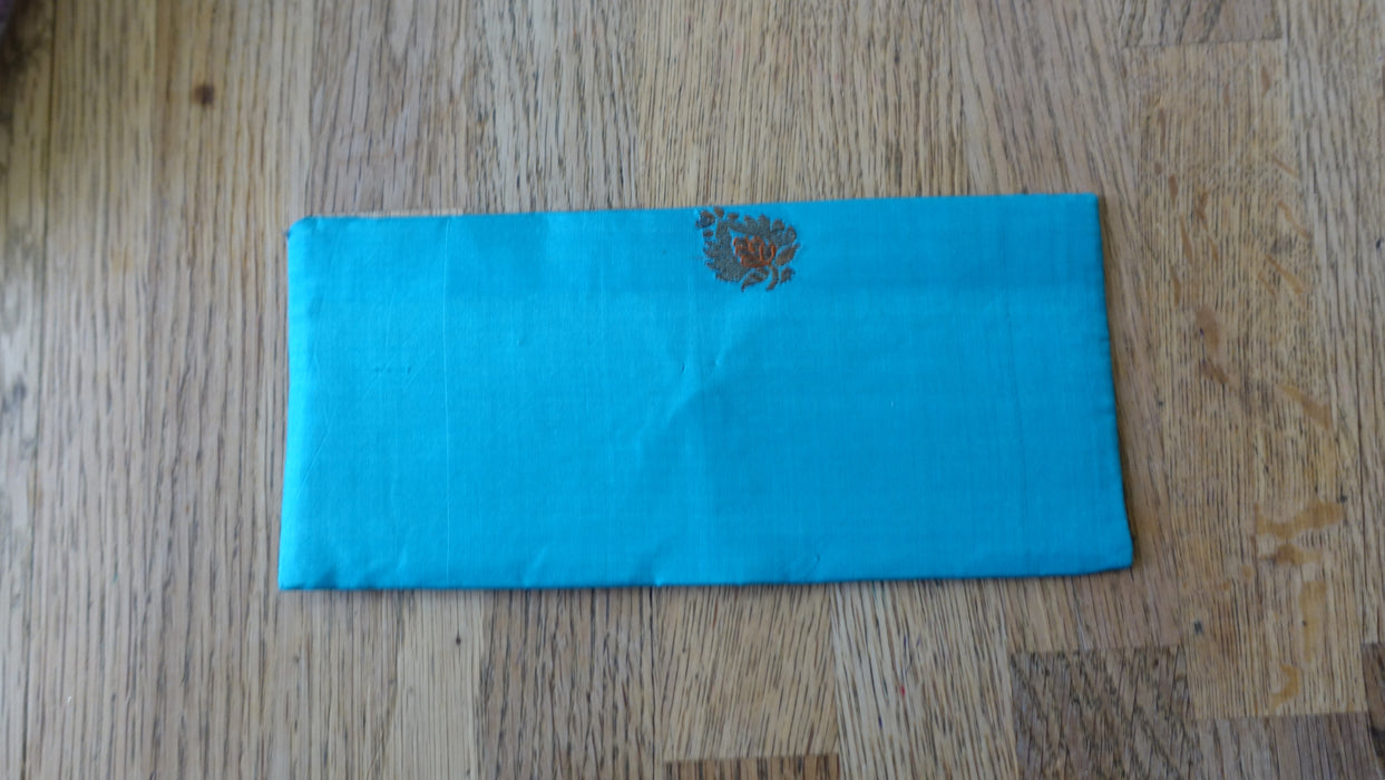 Blue Silk Vintage Gift Envelope