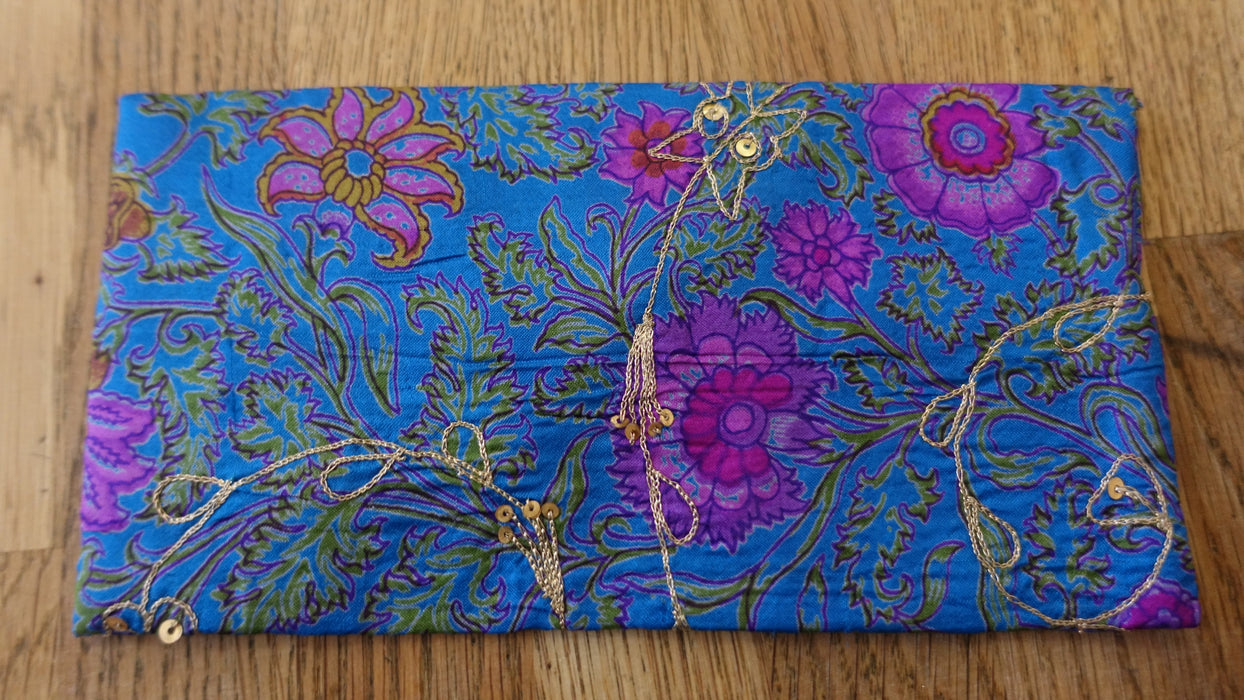 Blue Vintage Silk Gift Envelope