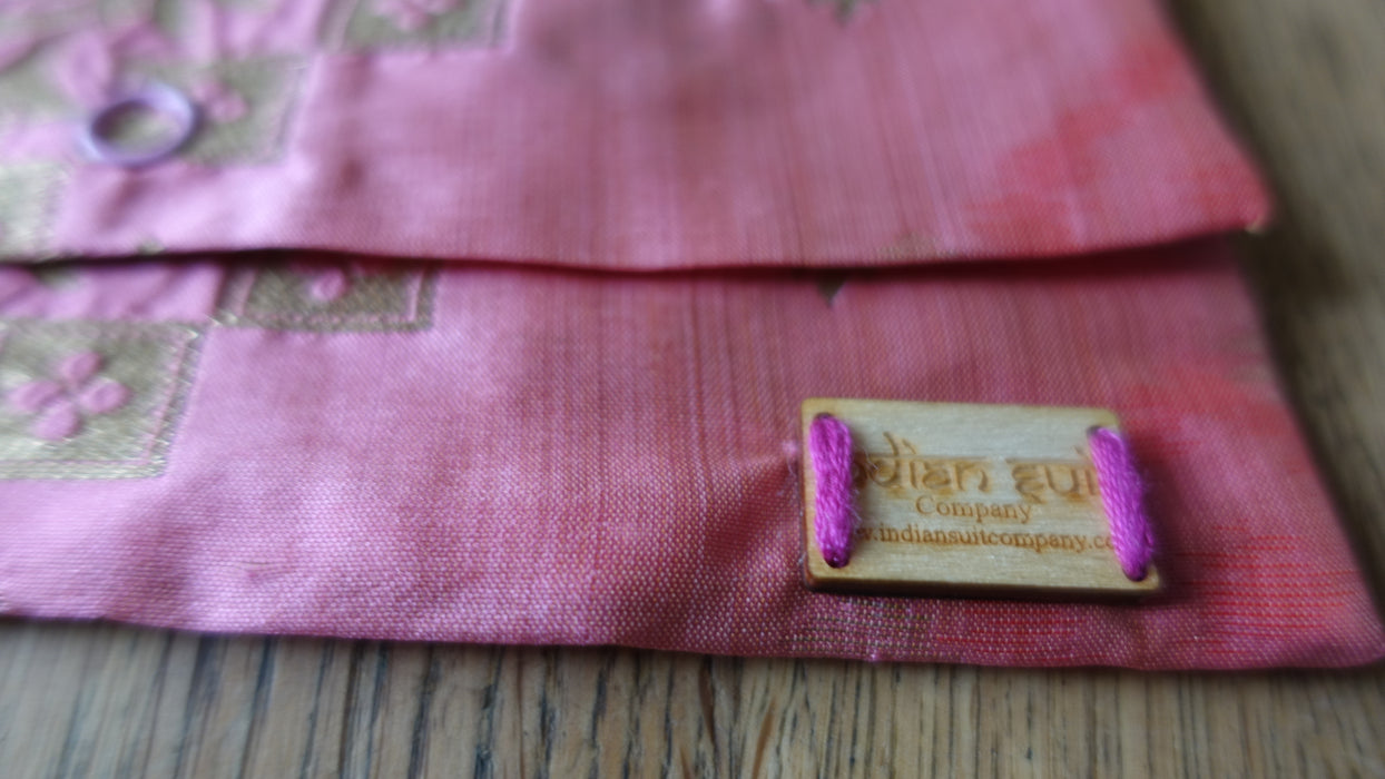 Pink And Gold Vintage Silk Envelope