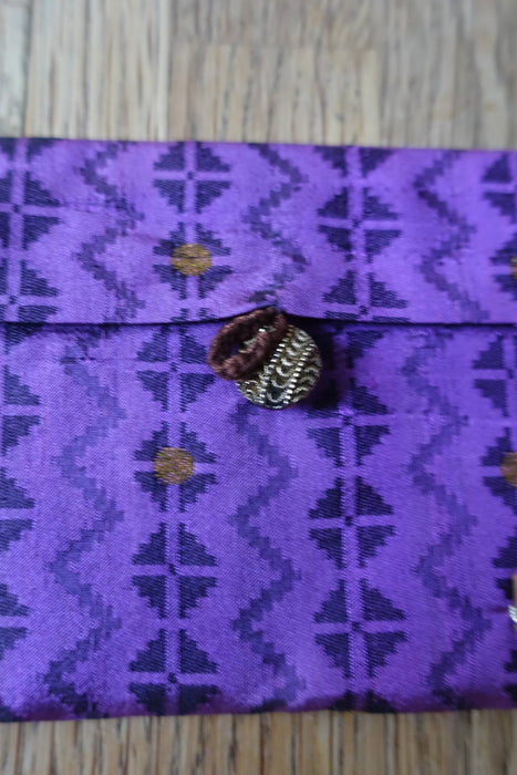 Purple Silk Gift Envelope
