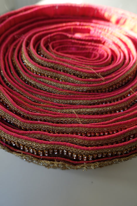 Wide Beaded Embllished Reclaimed Trim - 7.8 Metre