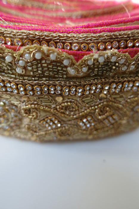 Wide Beaded Embllished Reclaimed Trim - 7.8 Metre