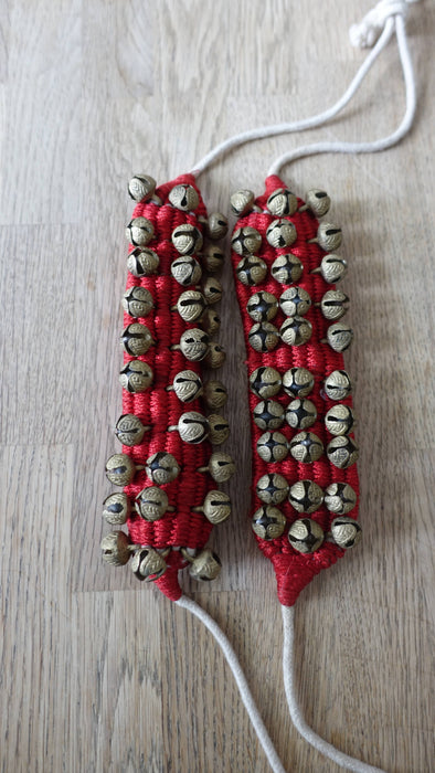 Red Brass Bell Gungroo Anklets