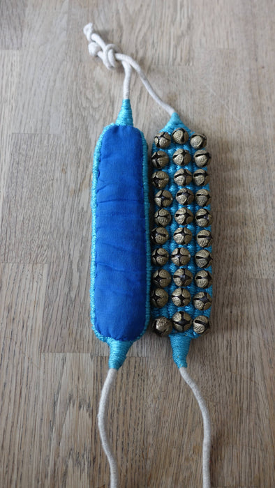 Blue Brass Bell Gungroo Anklets