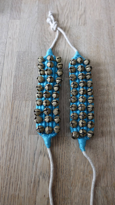 Blue Brass Bell Gungroo Anklets