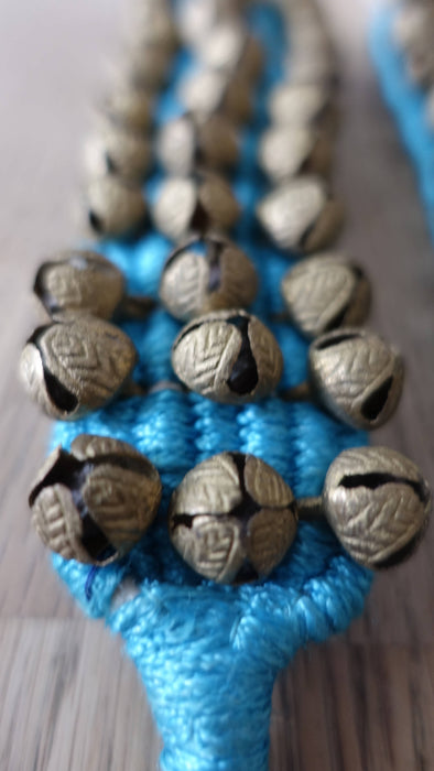 Blue Brass Bell Gungroo Anklets